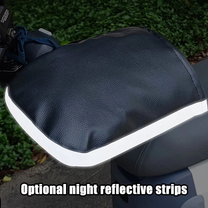 MANCHONS DE GUIDON HIVER CORNING — IMPERMÉABLES • DOUBLURE POLAIRE ÉPAISSE • BANDES RÉFLÉCHISSANTES — IDÉAUX MOTO • SCOOTER • VÉLO ÉLECTRIQUE