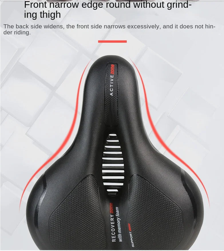 SELLE VÉLO “HOLLOW BREATHABLE” — CONFORT MAX POUR HOMMES & FEMMES — ABSORPTION DES CHOCS — IDÉALE POUR “BIG BUTT” — VTT • ROUTE • VILLE