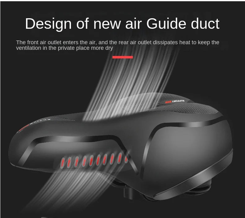 SELLE VÉLO “HOLLOW BREATHABLE” — CONFORT MAX POUR HOMMES & FEMMES — ABSORPTION DES CHOCS — IDÉALE POUR “BIG BUTT” — VTT • ROUTE • VILLE