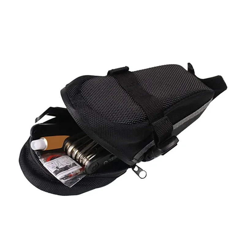 Sac de Selle Vélo Étanche en Nylon — Compartiment Outils VTT — Fixation Rapide — Léger & Résistant — Accessoire Essentiel Cycliste