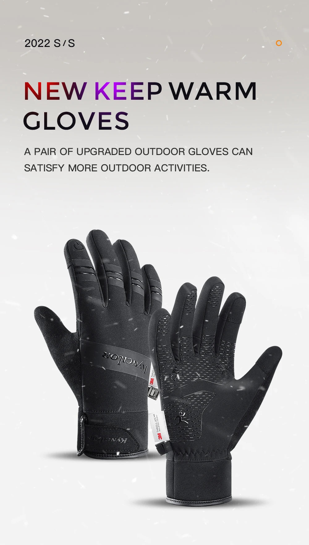 🧤 GANTS CYCLISME HIVER OUTDOOR — ÉCRAN TACTILE • WINDPROOF • WATERPROOF • 3M THINSULATE™