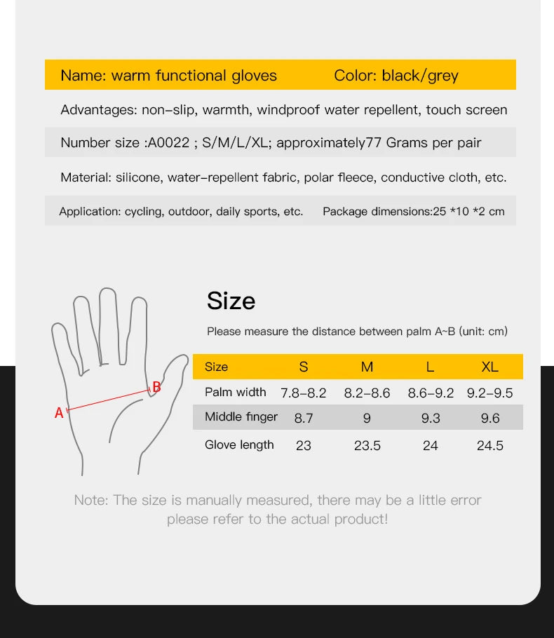 🧤 GANTS CYCLISME HIVER OUTDOOR — ÉCRAN TACTILE • WINDPROOF • WATERPROOF • 3M THINSULATE™