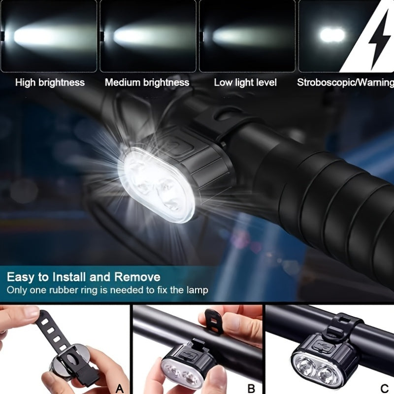 KIT PHARE + FEU ARRIÈRE VÉLO MACROCOSM — USB RECHARGEABLE