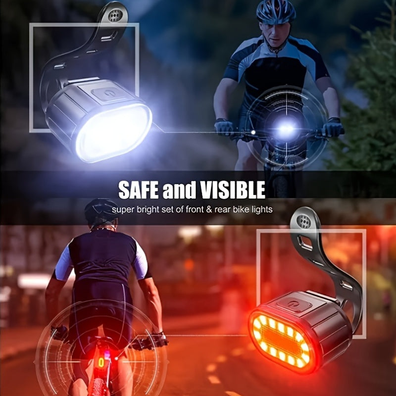KIT PHARE + FEU ARRIÈRE VÉLO MACROCOSM — USB RECHARGEABLE