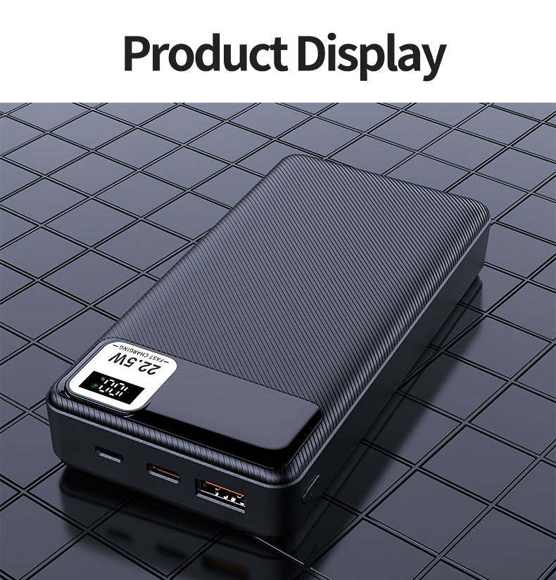 BATTERIE 10 000 / 20 000 mAh — CHARGE RAPIDE 22W • AFFICHAGE LED • 3 PORTS (USB / TYPE-C / MICRO) — IDÉALE VOYAGE • URGENCE • OUTDOOR